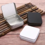 square hinged tin boxes